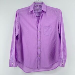 Frank & Eileen Eileen Style Shirt Lavender Button Up Long Sleeve Cotton Size S